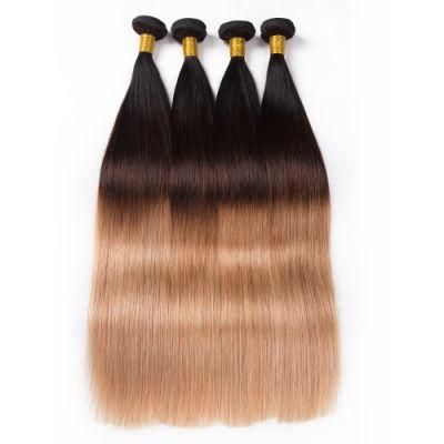 Unprocessed Brazilian Virgin Hair Extension Natural Straight Hair Weave 22&quot; Ombre Color