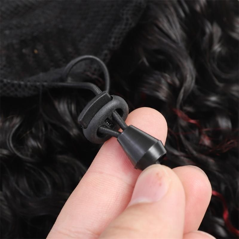 Water Wave Ponytail Human Hair Extensions Drawstring Ponytails Remy Hair Color 1b-99j Wine Red Hair