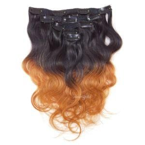 Peruvian Ombre Body Wave T1b/30 Clip-in 100% Human Hair