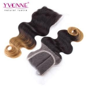 Brazilian Body Wave Ombre Color Closure