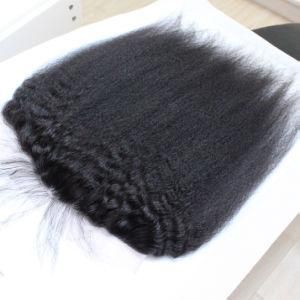 Brazilian Human Hair Yaki Kinky Straight Lace Frontal 13X4