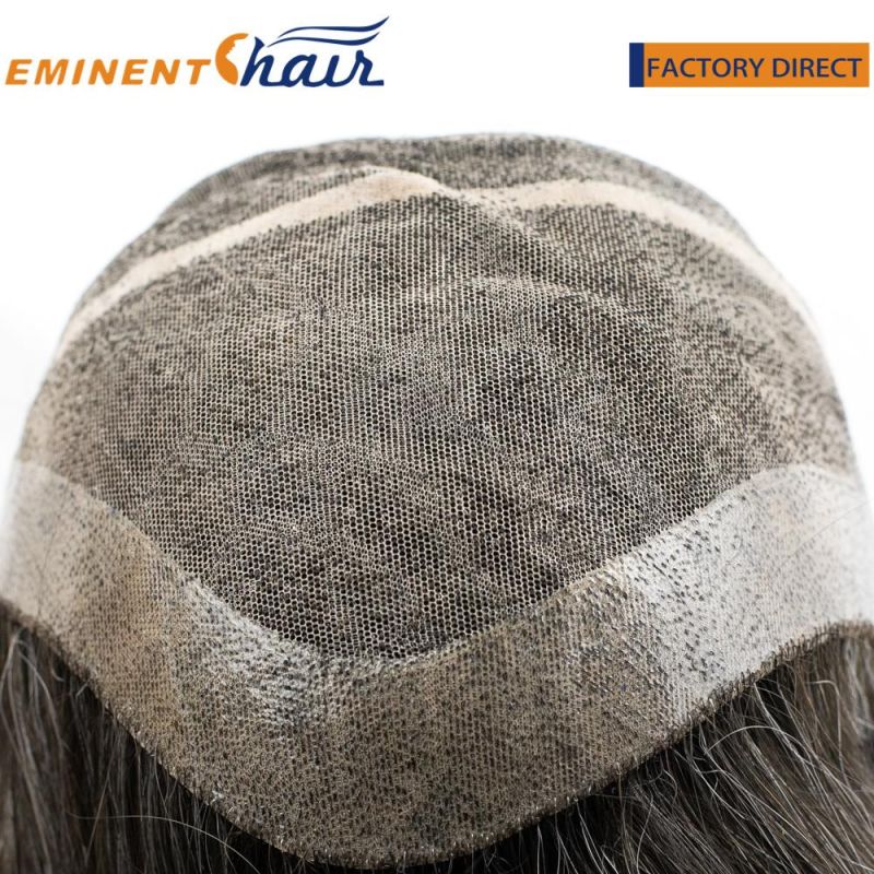 Custom Indian Hair Double French Lace Toupee