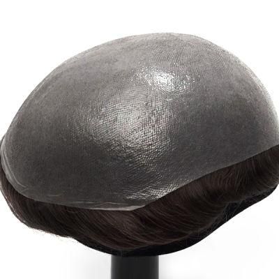 Ultra Thin Natural Finish 0.03mm Thinnest Men&prime;s Toupee