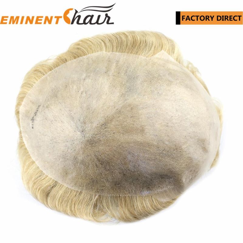 Factory Direct Skin V Looped Natural Hairline Men′ S Toupee