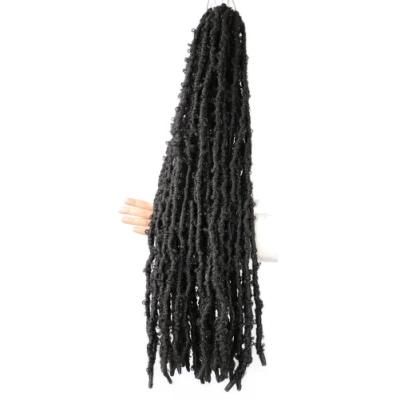 28inch 10 Strands/Pack Pre Looped Jumbo Braiding Hair Butterfly Faux Locs Crochet Braids