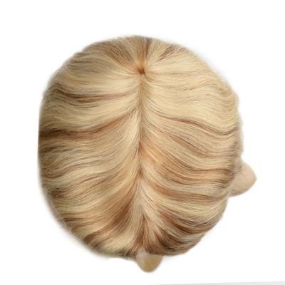 Lw6138 Full French Lace Cap Human Hair Wig with Spot Color Natural Hair Toupee