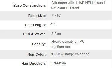 Silk Mono with Poly Around Men′s Hair System
