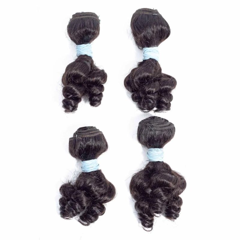 Brazilian Human Hair Virgin Human Hair Weave Short-Cut Remy Hair Bundles Body Wave Natural Black for Woman
