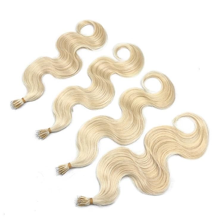 12A Body Wavy Nano Rings Human Hair Extension Remy Virgin Hair Weave