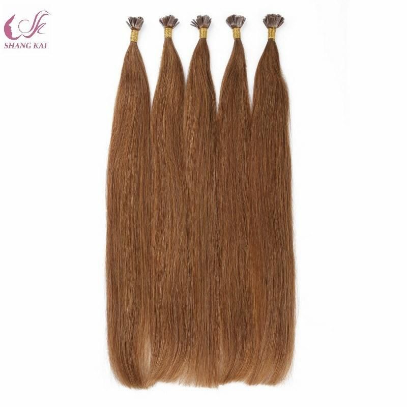 Highest Quality Sexy Lady Wholesale Smooth Virgin Human Hair 100% Keratin Hair Itip Flat Tip Protein Pre-Bonded Extensions