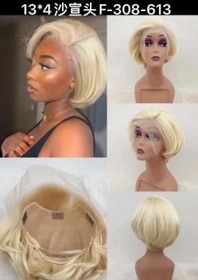 Perruque Pixie Cut Wig Human Hair Bob Lace Frontal Pixie Wig 613 Lace Front Blonde Short Pixie Cut Curly Wig