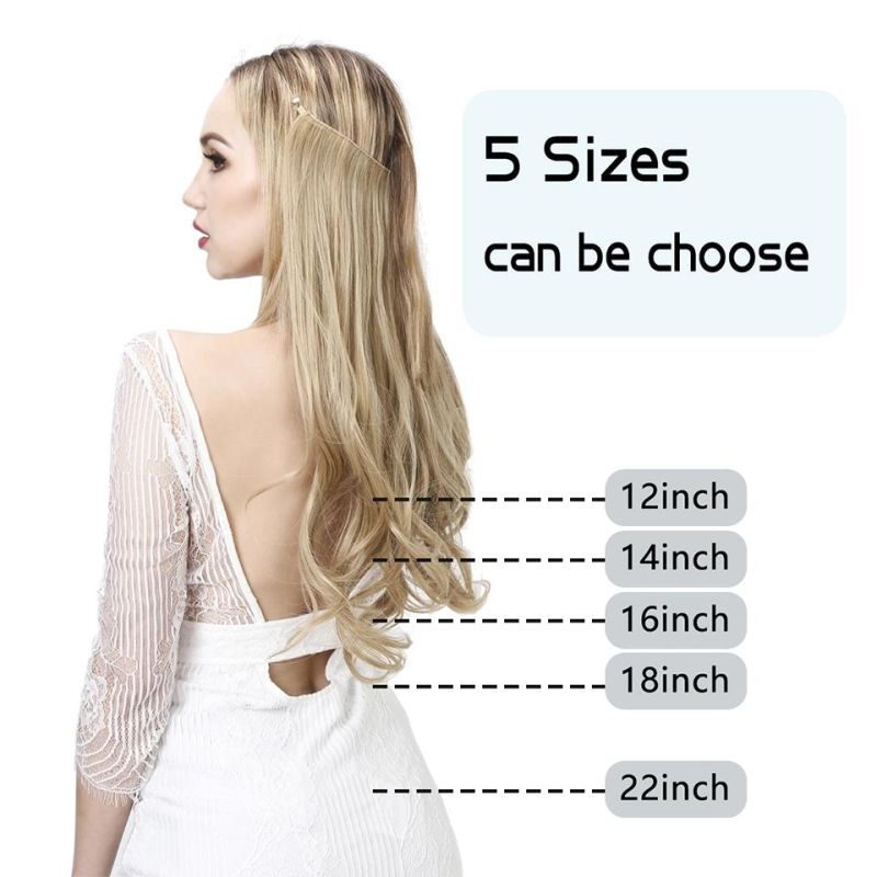 Natural Synthetic Hair Extensions Wavy False Hair Piece