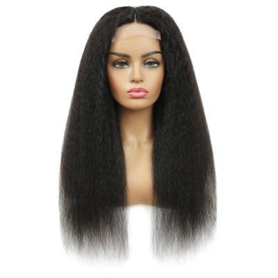Kbeth 4X4 Lace Frontal Wig 10&prime;&prime;-30&prime;&prime; Black Yaki Straight Hair for Black Girls Gift Brazilian Virgin Wigs