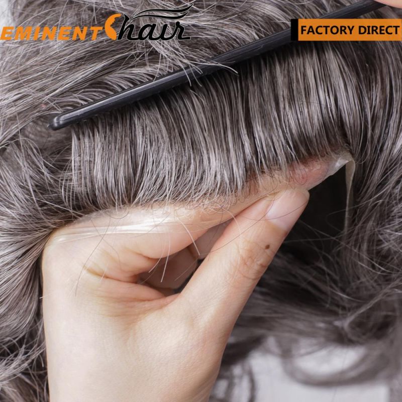 Instant Delivery Human Hair Stock Injected Skin Toupee