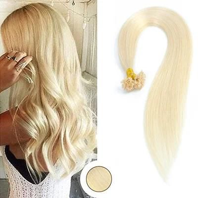 U Tip Keratin Hair Extensions Remy 18 Inch #613 U Tip Fusion Hair Extensions