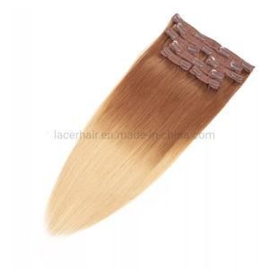 Wholesale Price Blonde Double Weft Brazilian Natural Remy Eamless Clip Human Hair Extension