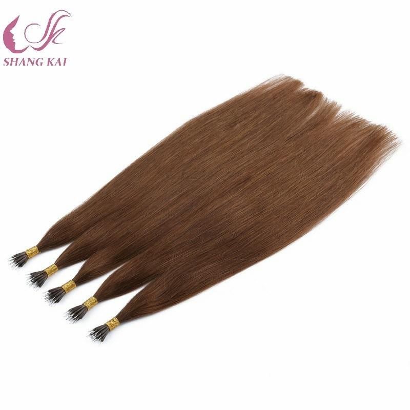 Russian Human Hair Italian Glue Pre-Bonded Double Drawn Remy Virgin Nano Ring Hair Extension