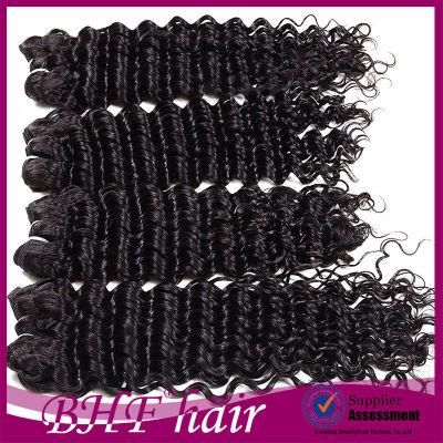 8A Grade Brazilian Virgin Hair 4 Bundles Unprocessed Brazilian Deep Wave Brazilian Hair Weave Bundles Wavy Human Hair Extension