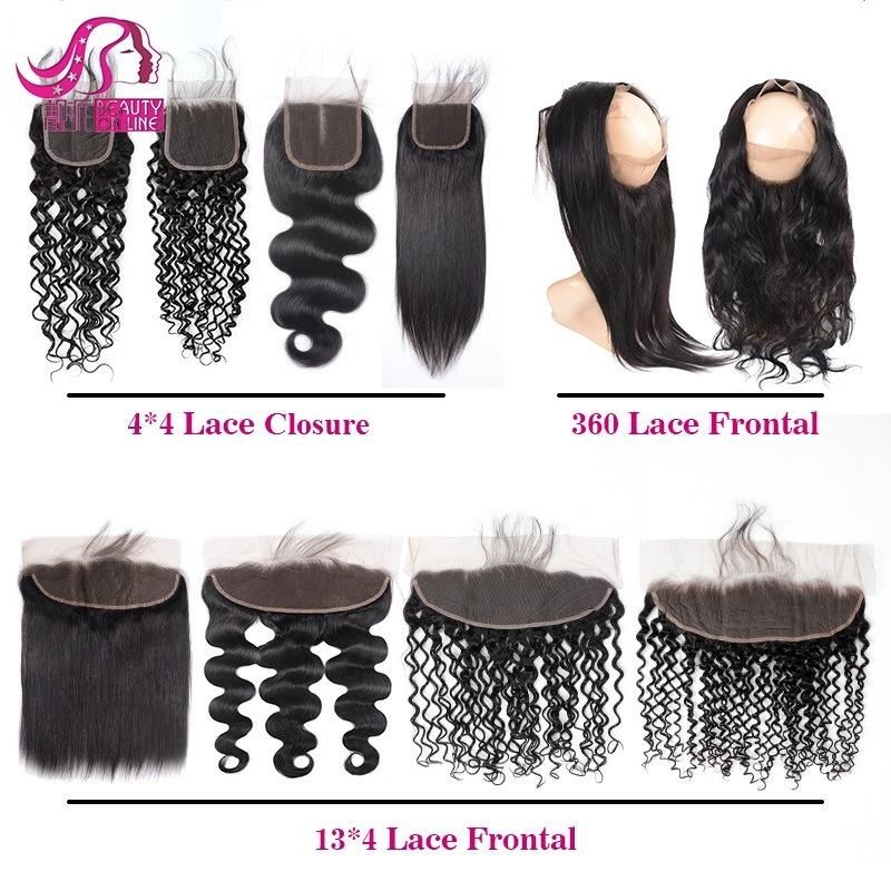 Best Selling Straight and Body Wave Indian Hair Human Hair Bundles with Lace Closures and Frontals