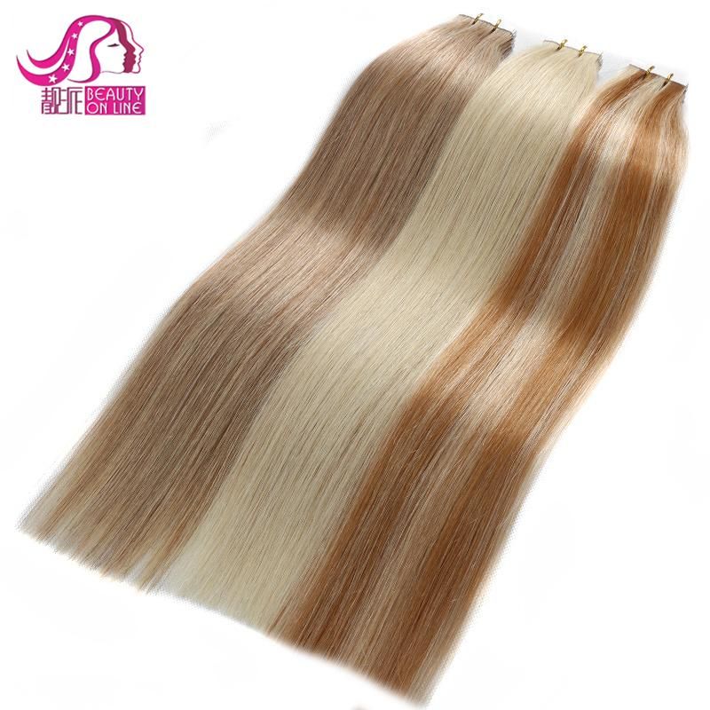 20" 100% Remy Tape Hair, PU Skin Weft 100g/Set 40PCS Tape in Human Hair Extensions