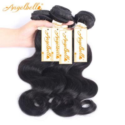 Angelbella Raw Mink Brazilian Hair Bundles 1b# Body Wave Human Hair Weft