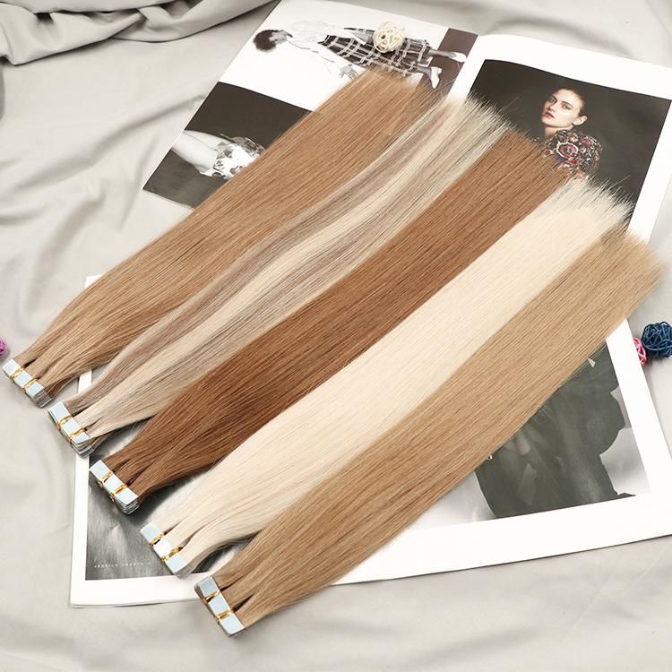 Double Drawn Straight Remy Hair Tape in Human Hair Extension