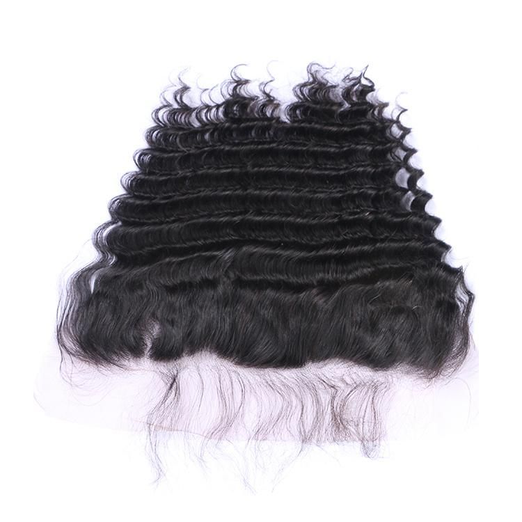 Kbeth 13*4 Lace Frontal Closure Deep Wave Human Hair Femme 8 Inch China Factory Customized Femme Hair Piece Ear to Ear Closures Wholesale