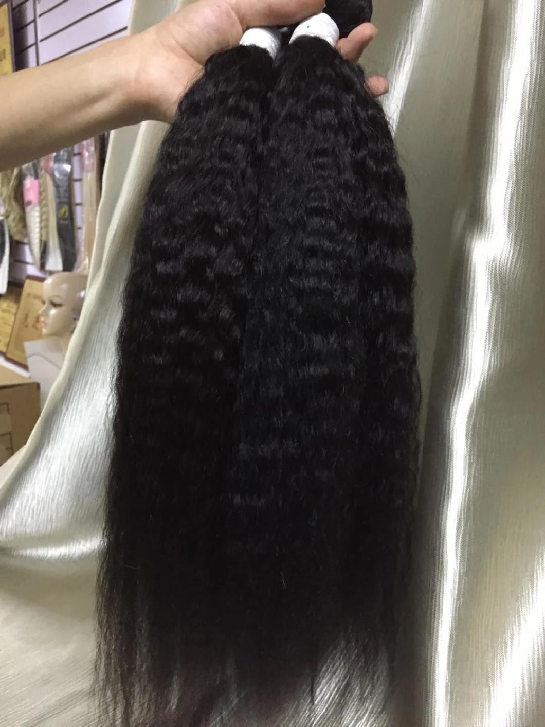 Wholesale Virgin Brazilian Remy Kinky Straight Human Hair Weave Bundles