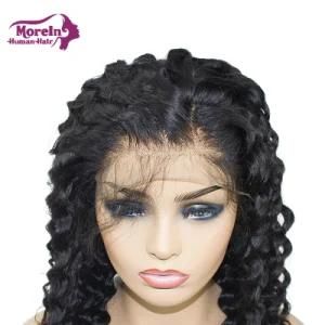 Morein Darling Human Hair Wigs for Black Women Deep Wave Brazilian Hair Transparent Wig