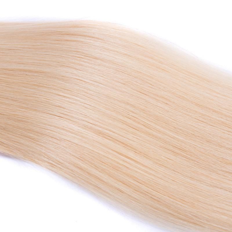 Blonde Flat Tips Human Hair Extensions Keratin Remy Virgin Hair