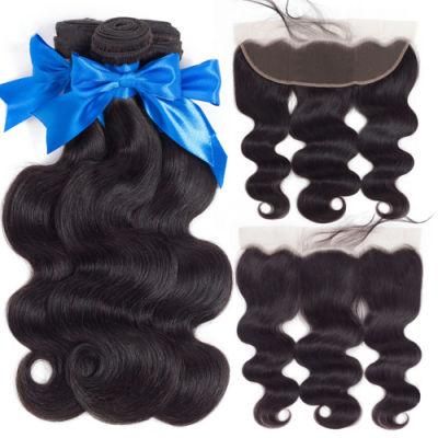 Brazilian Hair Weave Bundles Body Wave Bundles with Frontal Human Hair 3 Bundles with Frontal Hair Extension