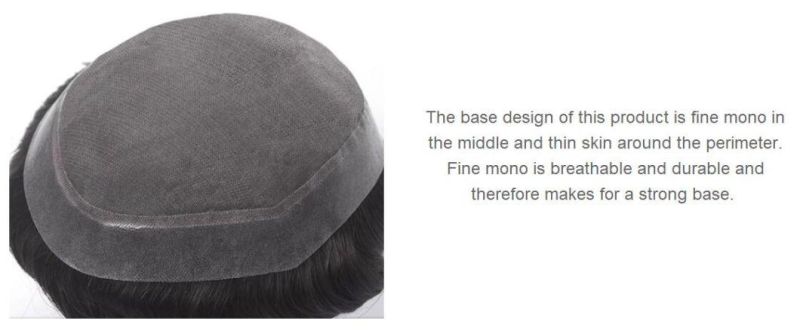 The Free Style Hair Look - Fine Mono with PU - Durable & Breathable Wigs