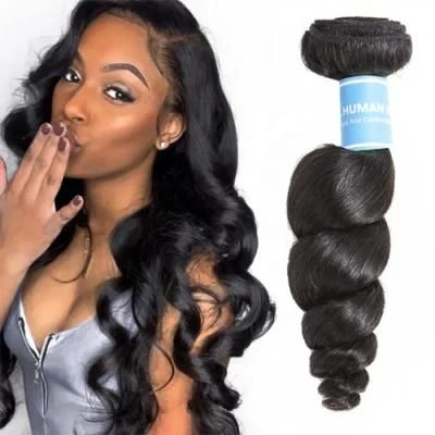 Kbeth 8A Grade Brazilian Hair Loose Wave Human Hair Wigs 1/3/4 Loose Deep Wave Hair Bundle Remy Twin Machine Elastic Natural Color