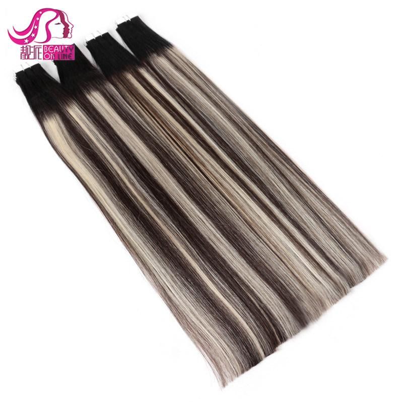 100% Brazilian Remy Tape Human Hair Extensions Strong Blue Lace Tape Adhesive 20PCS/Set Tape in Skin Weft PU Hair