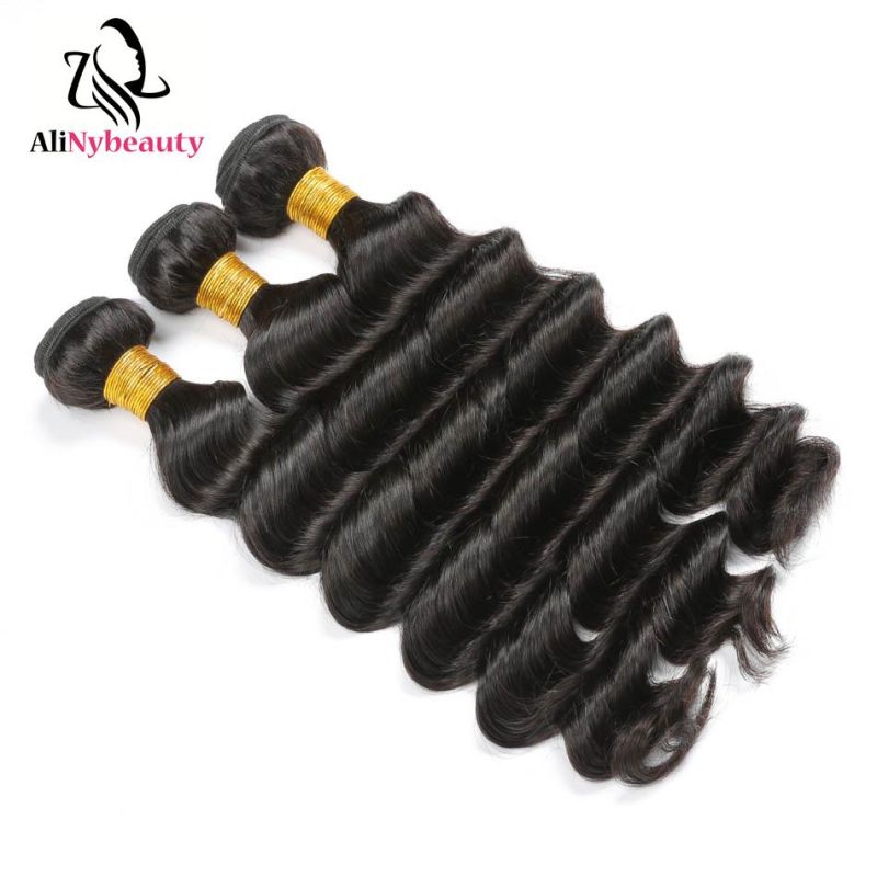 Alinybeauty Italian Curly Human Hair Bulk Sale Bundles with Closure