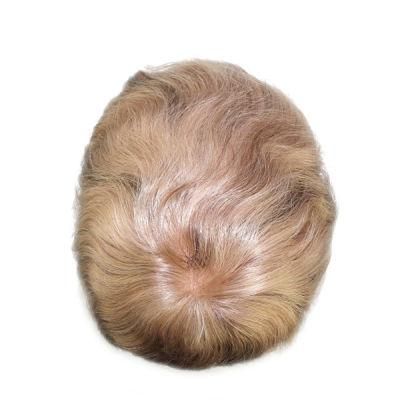 Men&prime;s Toupee Wigs - Full French Lace Bleached Knots