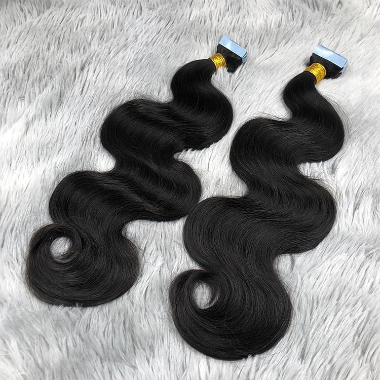 Wholesale Raw Remy Virgin Body Wave Tape in Hair Extensions