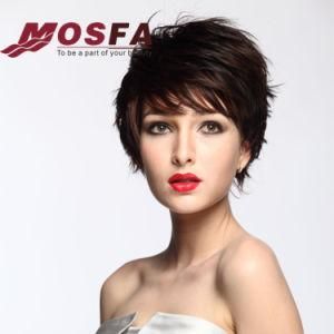 High Quality Fashion Short Human Hair Full Lace Wig for White Women