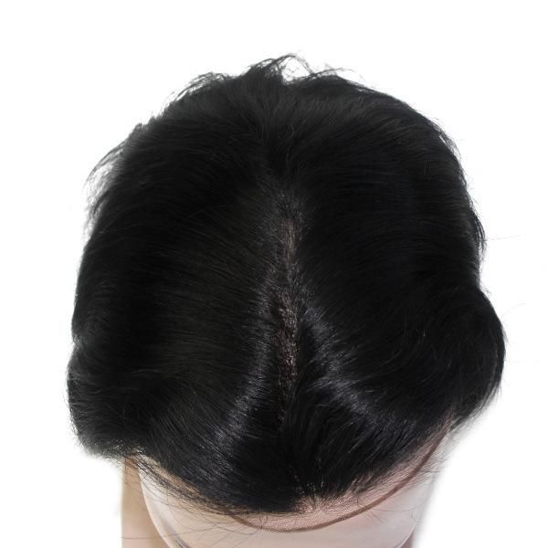 Most Natural Hairline with Dye After Way Hair Replacement Men
