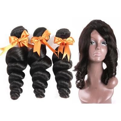 Alinybeauty Brazilian Human Hair 360 Lace Frontal with Bundles