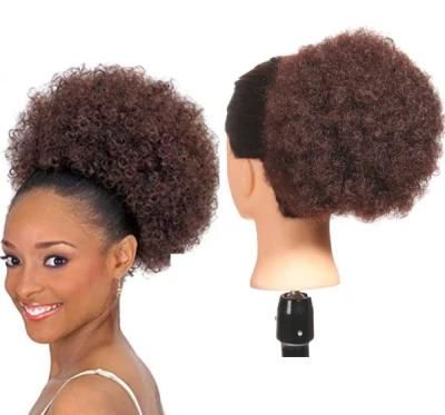 Kinky Curly Synthetic Kanekalon Fiber Afro Bun for Black Women