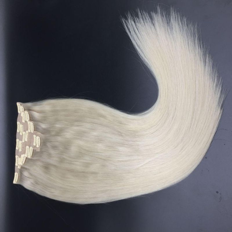 Clip in Hair Extensions 10-24 Inch Machine Remy Human Hair Brazilian Doule Weft Full Head Set Straight