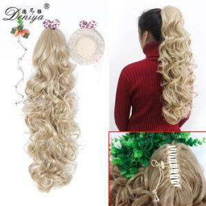 Fashion Style Long Synthetic Heat Resistant Fiber Jaw Claw Ponytail Hair Products Extension