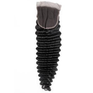 Natural Color Deep Wave Human Hair Lace Closure