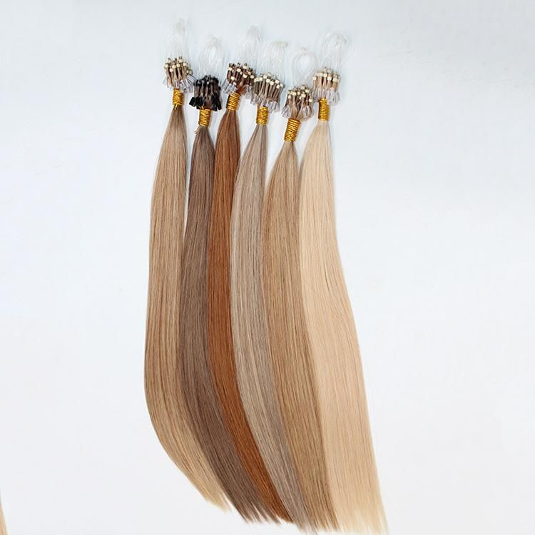 Factory Direct Straight Wholesale Human Hair Micro Loop Ring Hair Extension