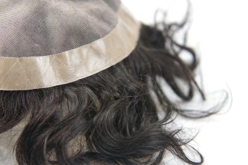 Unprocessed Hair Human Hair Wig Swiss Lace Toupee for Man