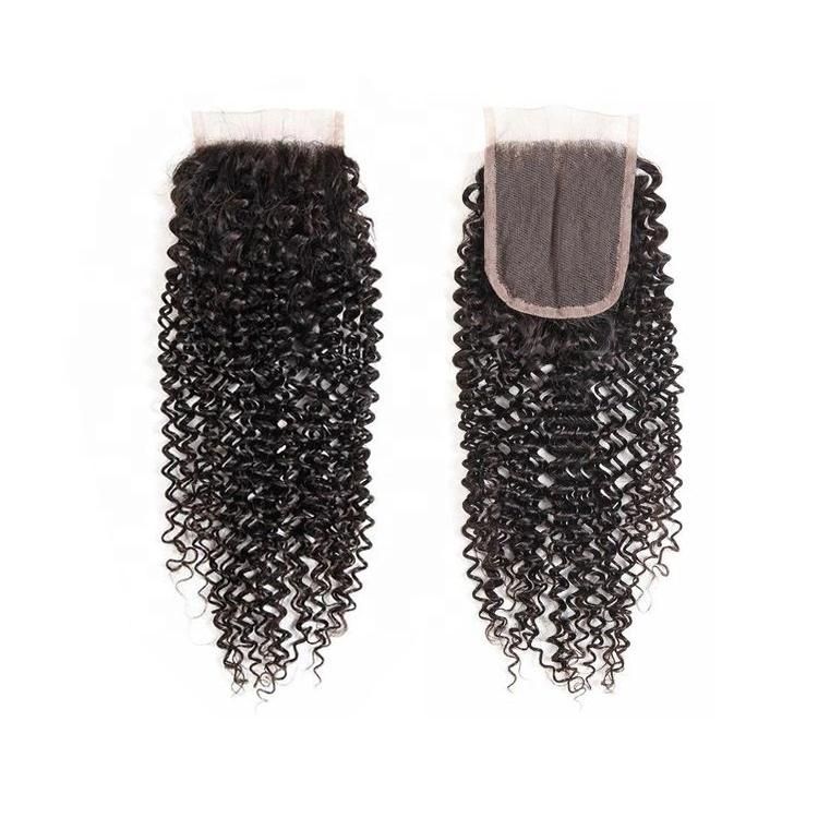 Kbeth 4*4 Kinky Curly Human Hair Closure for Femme 2022 Spring Fashion Elastic Real Original Brazilian Remy 8 Inch Hair Pieces Ready to Ship