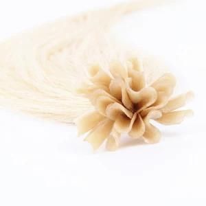 20&quot; #613 Nail Tip Remy Hair Extensions Light-Bleached-Blonde-Silk-Straight-Factory-Wholesale-Price