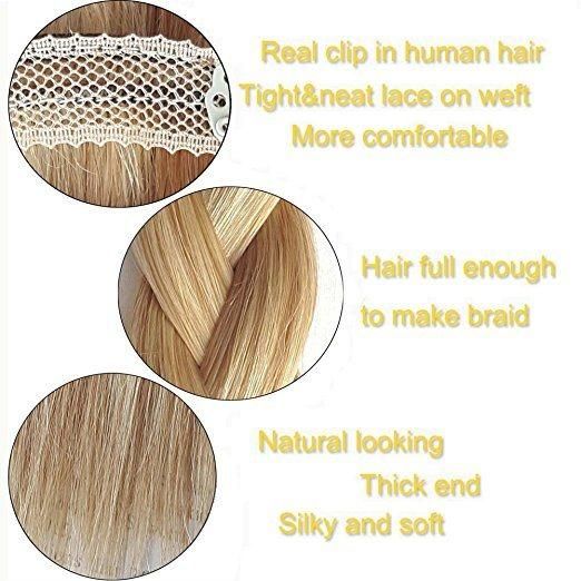 100% Virgin Hair 7PCS 100gram Clip in Human Hair Extension (AV-CH100-20-27/613)