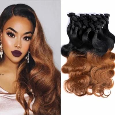 Human Hair Bundles for Black Women T1b/30 Ombre Brazilian Body Wave Human Hair Extensions